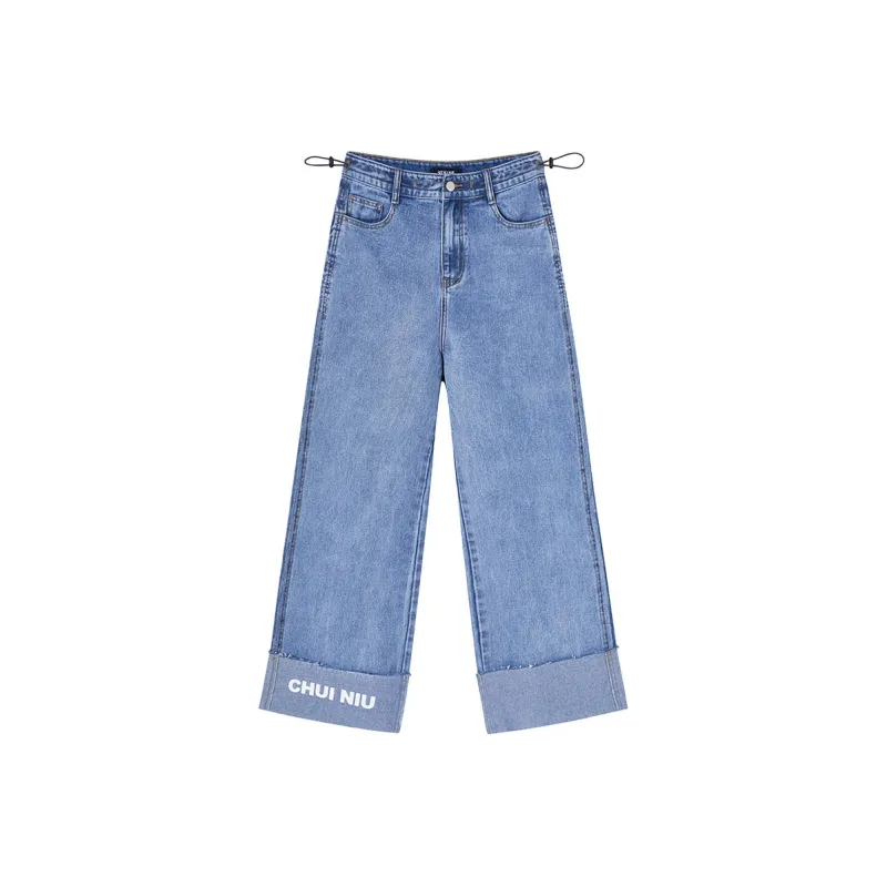 SEENFAAN Straight Thickened Jeans Unisex-4