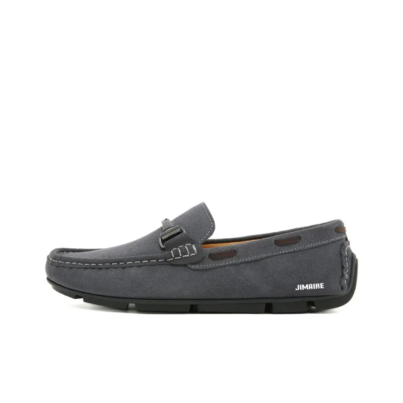 King Jinmai Men's Casual Shoes Men Low Top Black/Brown/Gray/Blue-5