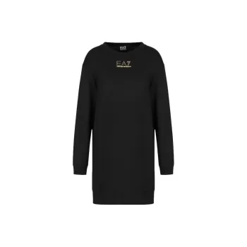 EMPORIO ARMANI EA7 FW22 Long Sleeved Dress Women's Black