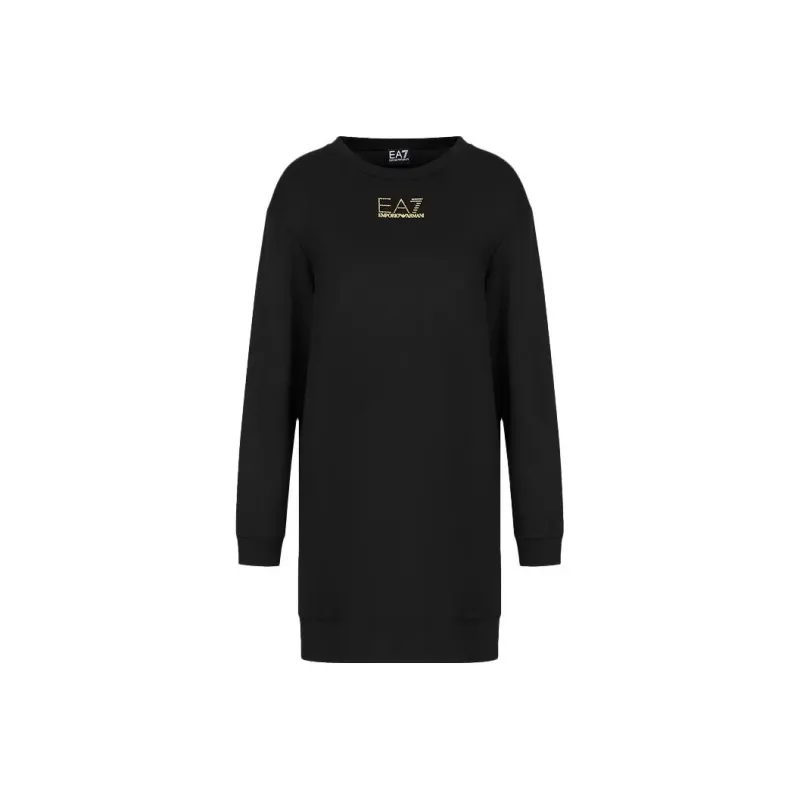 EMPORIO ARMANI EA7 FW22 Long Sleeved Dress Women's Black-0