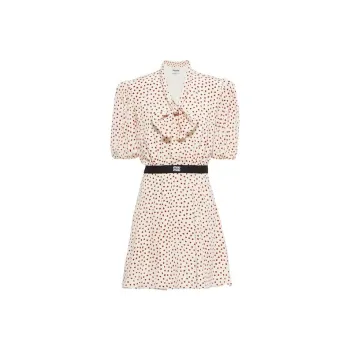 MIU MIU Short-Sleeved Dresses Women's Beige