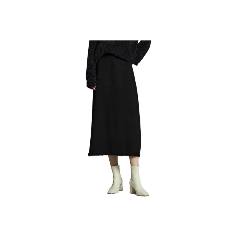 Initial Language Knit Long Skirts Women's-6