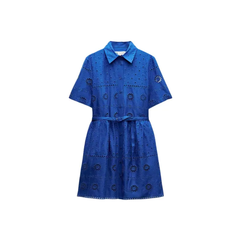 ZARA ZW Series Dress Women's Dark Blue-0