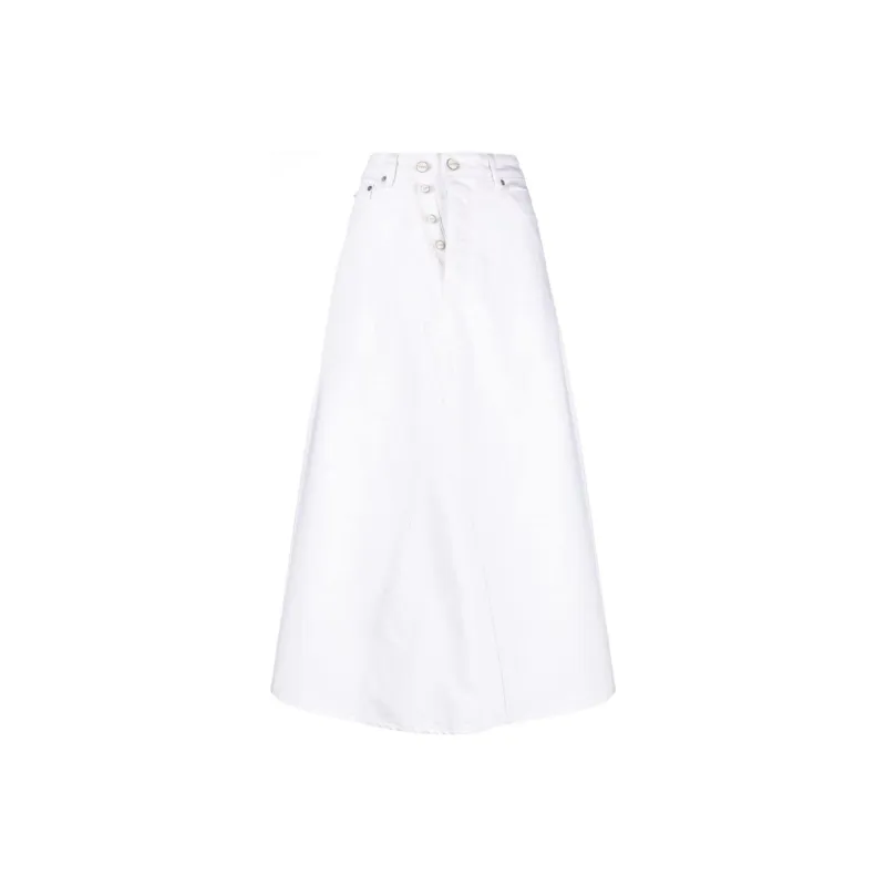 GANNI Double fly Denim Maxi Skirt-0