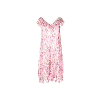 GANNI Short Sleeved Dress Women's Pink