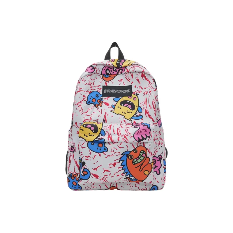 WICKBUEN Nylon Backpack Unisex Green/Purple/Red/Yellow/Black-18