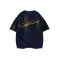 Navy Blue Yellow Text