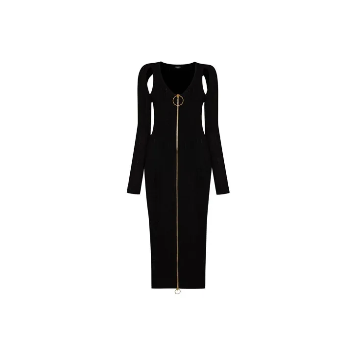 BALMAIN Cut out Detail Fitted Dress-0