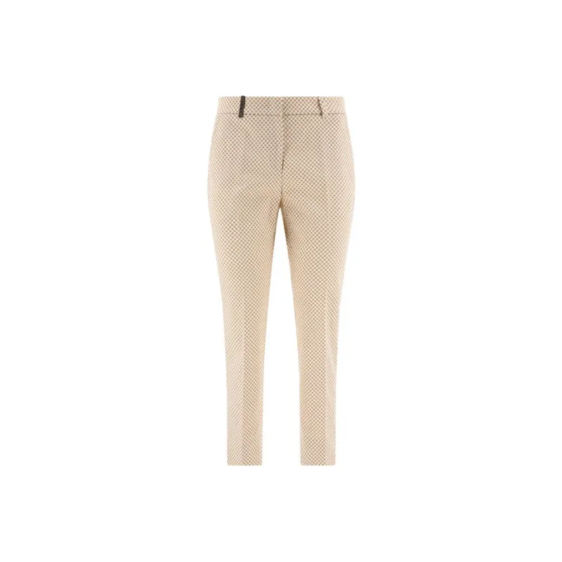 PESERICO Cropped Cigarette Trousers-0