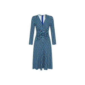 DVF Diane Von Furstenberg Jerry Geometric print Flared Dress