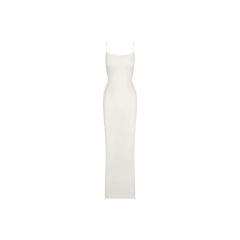 SKIMS FITS EVERYBODY CORDED LACE LONG SLIP DRESS Slip Dress Women's Marble/MARBLE-0