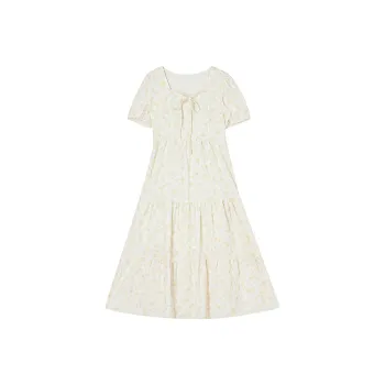 QYPRF Short Sleeved Dresses Women's Multicolor