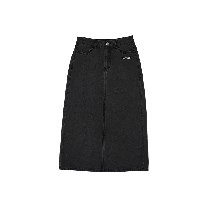 NERDY SS22 Denim Long Skirts Women's Black-0