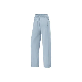 LiNing Fitness Series Knitted Sweatpants Women's Light Gray Blue