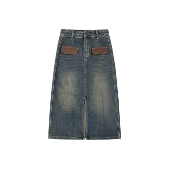 BETTY BOOP Denim Long Skirts Women's Dark Blue