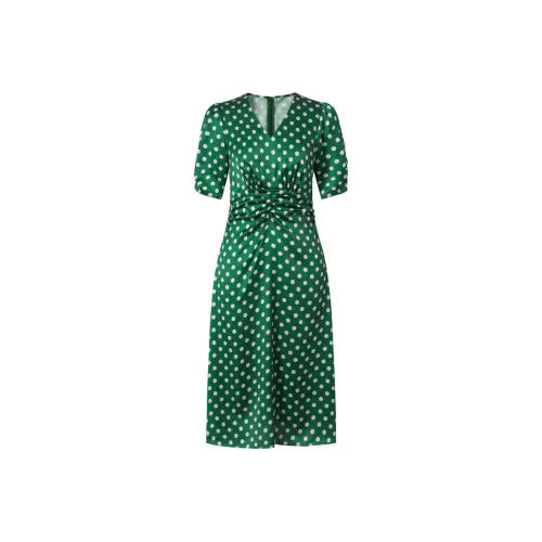 JZ. ANNAKRO Short-Sleeved Dresses Women's Floral Emerald Green