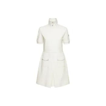 Moncler Short Sleeved Dress Women's White