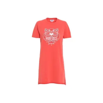 KENZO Short Sleeved Dresses Women's Orange Red