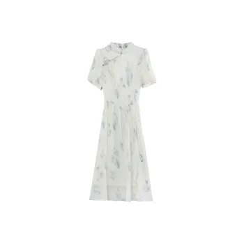 DOSOHEB Short-Sleeved Dresses Women's Beige Apricot