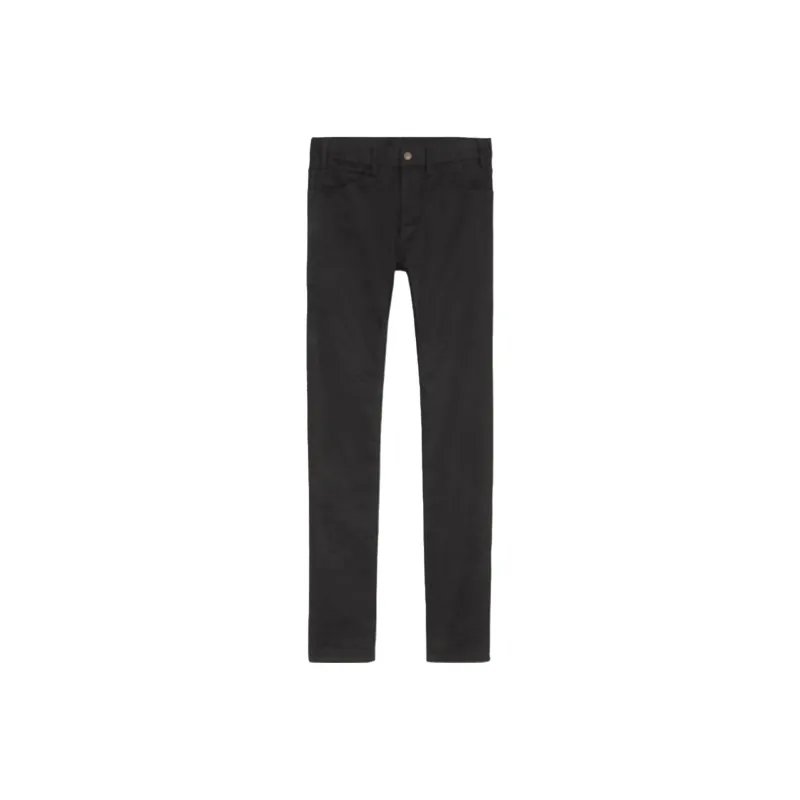 CELINE Low Rise Skinny Jeans Vintage Pure Black Denim-0