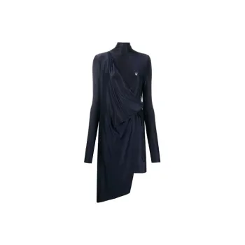 OFF-WHITE SS21 Long-Sleeved Dresses Women's Navy Blue