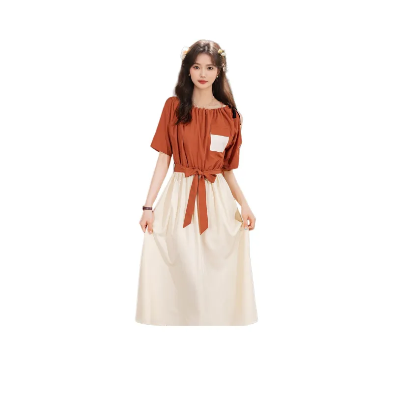 Wbwq Short Sleeved Dress Women's Multiple Colors-5