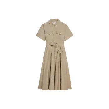 CELINE Saharienne Dress In Lightweight Gabardine