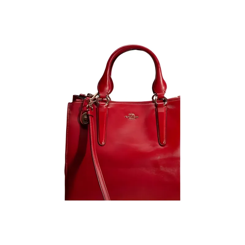 COACH Crosby Premium Calfskin Shoulder Bag Crossbody Bag Handbag Large Size Women's Red-2