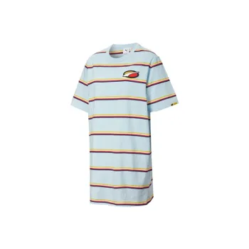 PUMA RANDOMEVENT Short Sleeved Dresses Women's Cut Flowers Blue