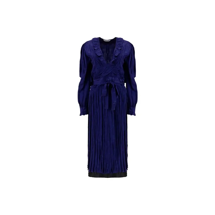 Balenciaga Long-Sleeved Dresses Women's Blue-0