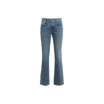 DIESEL Low-Rise Logo Patch Bootcut Jeans