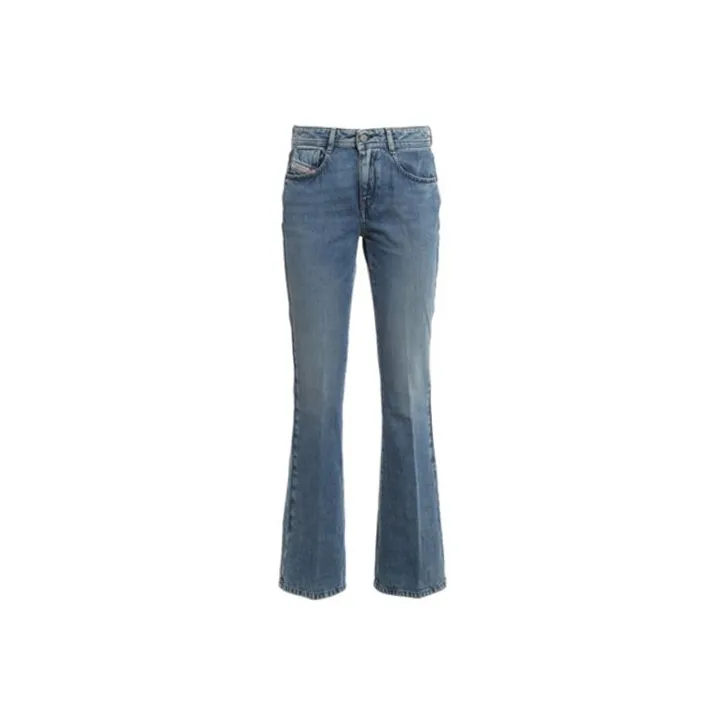 DIESEL Low-Rise Logo Patch Bootcut Jeans-0