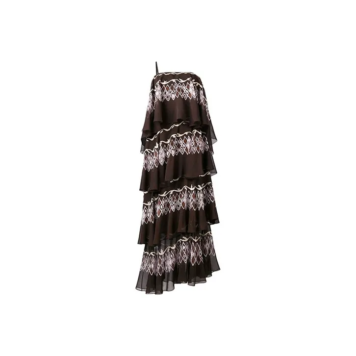 FENDI Sleeveless Dresses Women's Brown-0