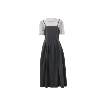 Wbwq Short Sleeved Dresses Women's Gray