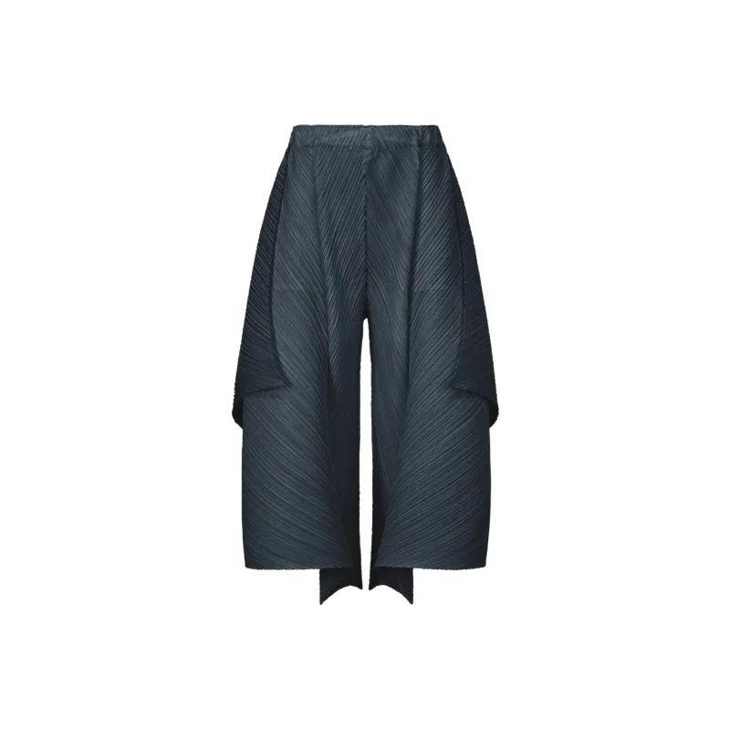 PLEATS PLEASE ISSEY MIYAKE SS25 Casual Pants Women's Gray Marine Blue-0