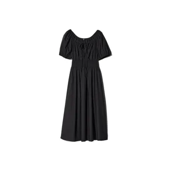 UNIQLO Short Sleeved Dresses Women's Black
