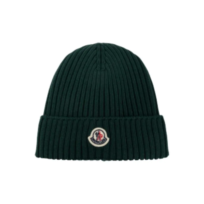 Moncler Logo Patch Knitted Beanie-0