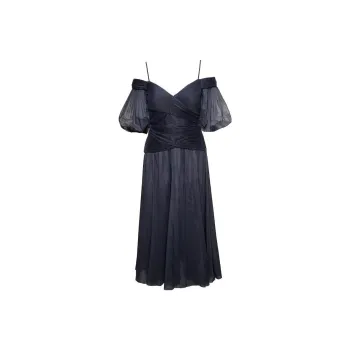 Zimmermann Pleated Wrap Midi Dress