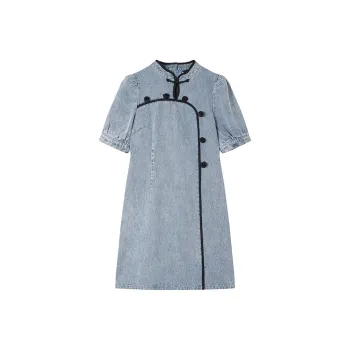 LOUISY AO Short Sleeved Dresses Women's Blue