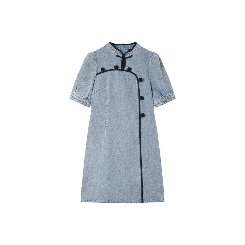 LOUISY AO Short Sleeved Dresses Women's Blue-0
