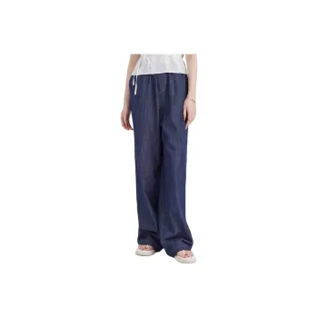 DEAR DEER PUFF Jeans Women's Dark Blue