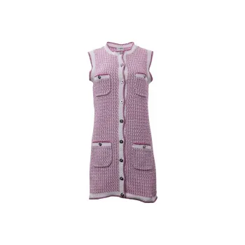 CHANEL SS22 Sleeveless Dress Women's Pink