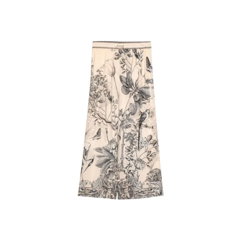 Camilla Etched Into Eternity print Silk Trousers-0
