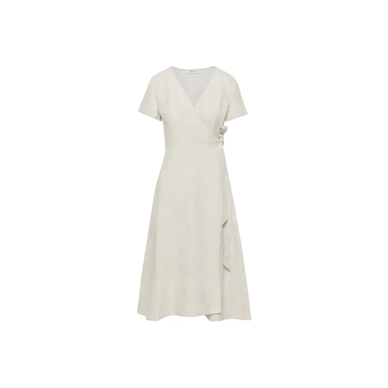 ARITZIA Babaton Dern Linen Dress Short-Sleeved Dresses Women's Natural Ecru/Natural-0