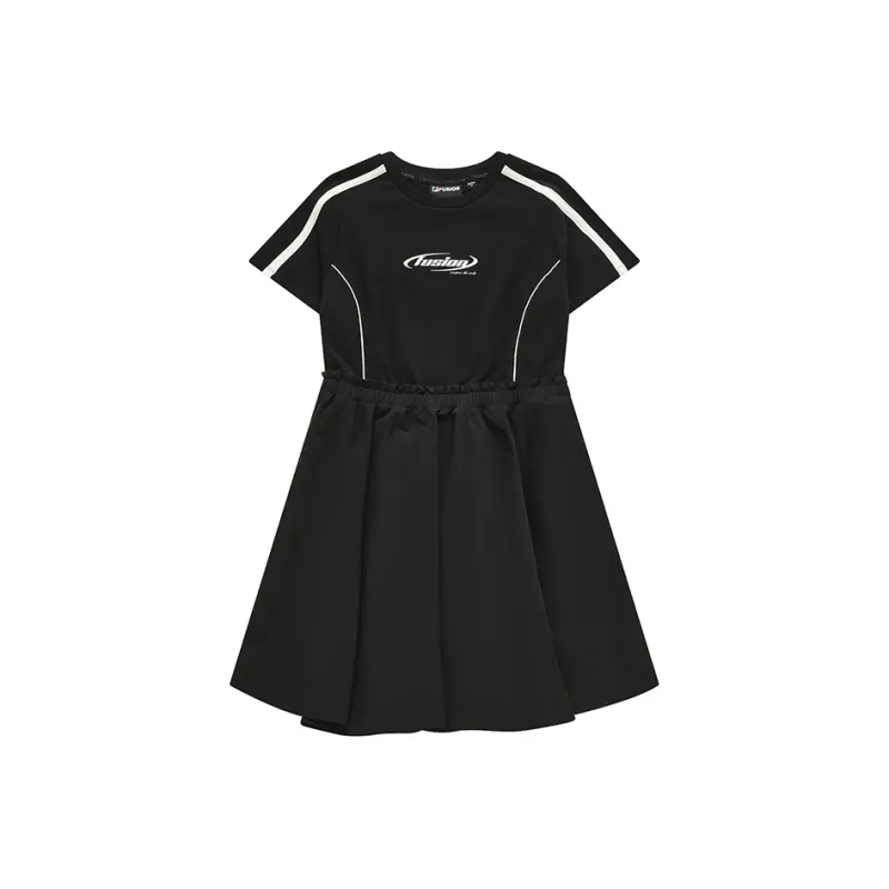FILA FUSION Short Sleeved Dresses Women's Black-0