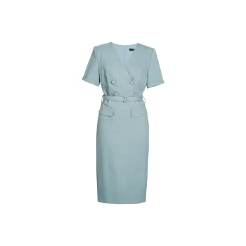ROEYSHOUSE Short Sleeved Dresses Women's Light Blue