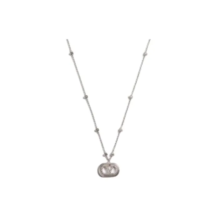 Valentino Pearl Necklaces Unisex Silver-0