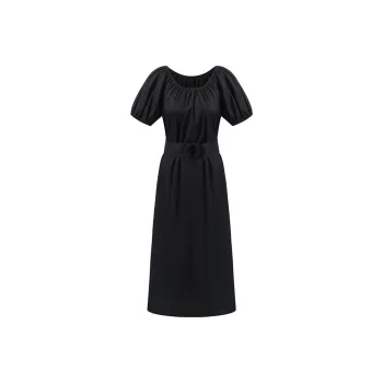 GOELIA Short Sleeved Dress Women's Black
