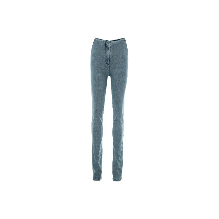 Gyokuu Slim Fit Pants Jeans Women's Blue-0