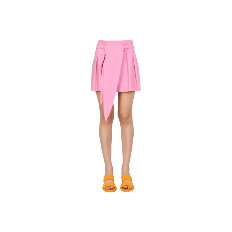 MOSCHINO Belted High Waist Tailored Shorts-0
